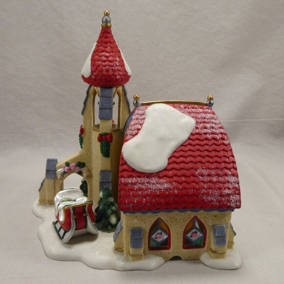Dept 56 Wedding Bells Chapel Elf Land North Pole Series Christmas House Village - Picture 4 of 11